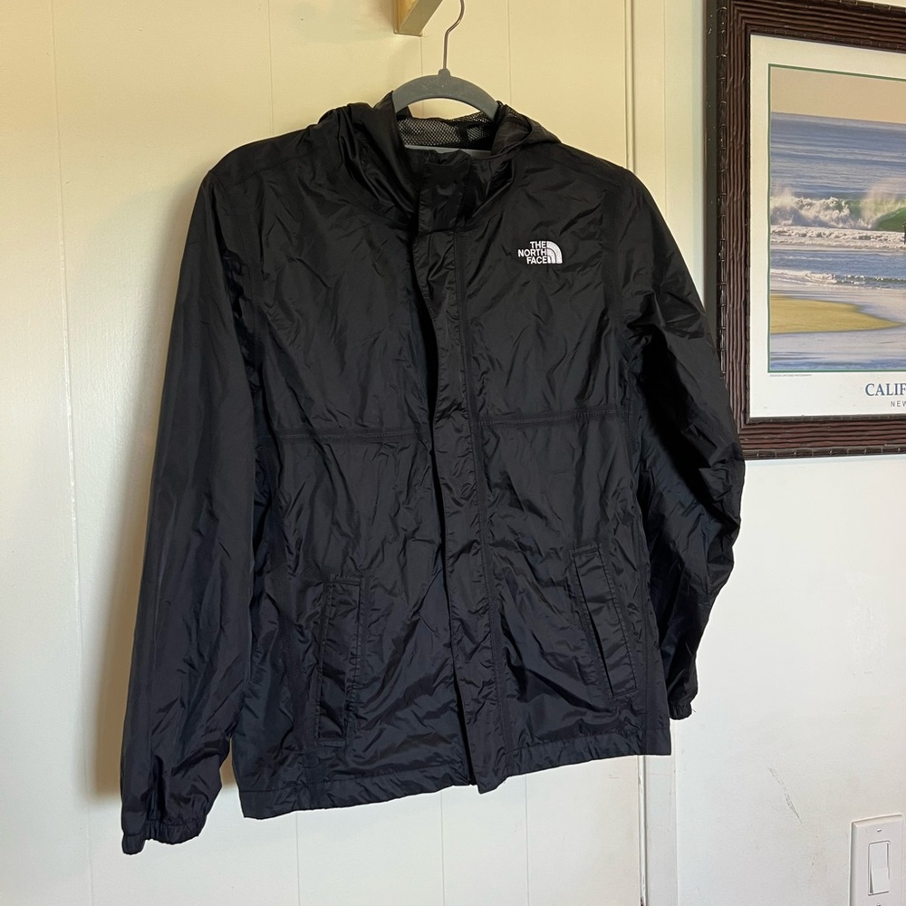 The North Face Boy’s Black Hooded Windbreaker